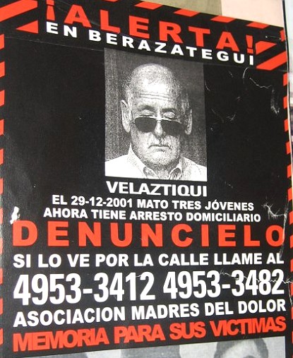 Elvira Torres, Elsa Gómez, Matías Bagnato, Marta Canillas, Silvia Irigaray, Nora Iglesias, Isabel Yaconis y Viviam Perrone, de la Asociación Civil Madres del Dolor (2018).